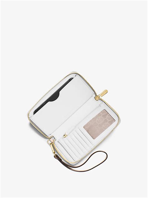 michael kors jet set smartphone acorn wristlet|Jet Set Large Nylon Smartphone Wristlet .